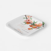 A Sweet Little Peach Baby Shower ペーパープレート (傾斜あり)