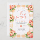 A Sweet Little Peach Birthday Invitation 招待状 (正面)