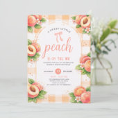 A Sweet Little Peach Birthday Invitation 招待状 (スタンド正面)