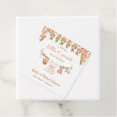 A Sweet Little Peach Clothesline Girl Baby Shower フェイバータグ (インサイチュ)