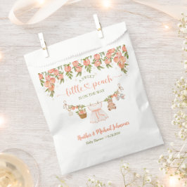 A Sweet Little Peach Clothesline Girl Baby Shower フェイバーバッグ