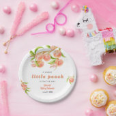 A Sweet Little Peach Fruit Baby Shower  ペーパープレート (パーティー)