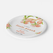 A Sweet Little Peach Fruit Baby Shower  ペーパープレート (アングル)