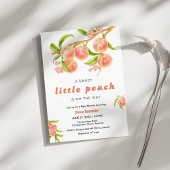 A Sweet Little Peach Fruit Baby Shower  招待状