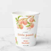 A Sweet Little Peach Fruit Baby Shower  紙コップ (裏面)