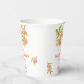 A Sweet Little Peach Fruit Baby Shower  紙コップ (右)