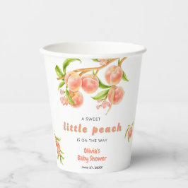 A Sweet Little Peach Fruit Baby Shower  紙コップ