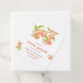 A Sweet Little Peach Fruit Baby Shower Thank You  フェイバータグ (インサイチュ)