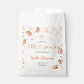 A Sweet Little Peach Gingham Baby Shower フェイバーバッグ (正面)