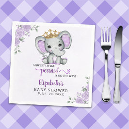 A Sweet Little Peanut is on the way Baby shower スタンダードカクテルナプキン