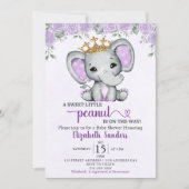 A Sweet Little Peanut is on the way Baby shower 招待状 (正面)