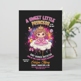 A Sweet Little Princess baby shower Invitation 招待状