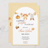 A Sweet Little Pumpkin Baby Shower Invitation  招待状 (正面/裏面)