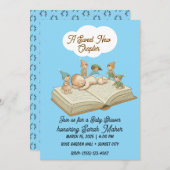 A Sweet New Chapter Storybook Baby Shower Invitati 招待状 (正面/裏面)