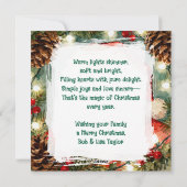 A Sweet Old-Fashioned Santa Claus and Holiday Poem シーズンカード (裏面)