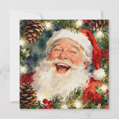 A Sweet Old-Fashioned Santa | Vintage Christmas シーズンカード (正面)