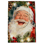 A Sweet Old-Fashioned Santa | Vintage Christmas ミディアムペーパーバッグ (正面)