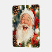 A Sweet Old-Fashioned Santa | Vintage Christmas メタルオーナメント (正面左)