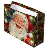A Sweet Old-Fashioned Santa | Vintage Christmas ラージペーパーバッグ (正面アングル)