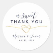 A Sweet Thank You結婚式の引き出物シール ラウンドシール (正面)