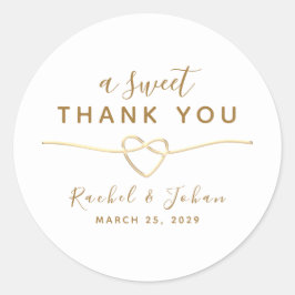 A Sweet Thank You ウェディング ラウンドシール