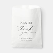 A Sweet Thank You Black & White Minimalist フェイバーバッグ (正面)