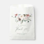 A Sweet Thank You Elegant Festive Floral Wedding フェイバーバッグ (正面)