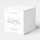 A Sweet Thank You Modern Wedding Favor Boxes フェイバーボックス (正面サイド)
