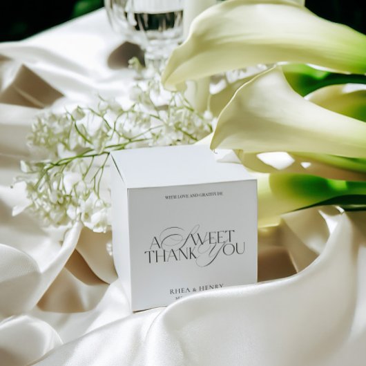 A Sweet Thank You Modern Wedding Favor Boxes フェイバーボックス