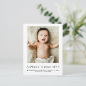 A Sweet Thank You Newborn Baby Photo BIRTH ポストカード (スタンド正面)