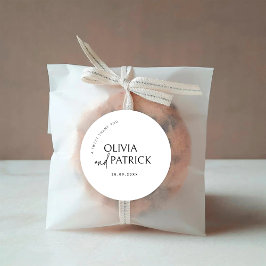 A Sweet Thank You Wedding Favor Tag Sticker ラウンドシール