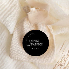 A Sweet Thank You Wedding Favor Tag Sticker ラウンドシール