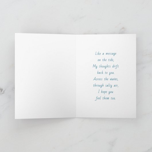 A Sweet Thinking About You | Oceanic Themed カード (内部)