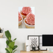 A Sweet Treat Cupcake with Pink Frosting ポスター (ホームオフィス)