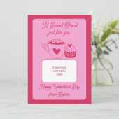 A Sweet Treat Valentine's Gift Card Holder Card 招待状 (スタンド正面)