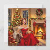 A Sweet Vintage Christmas Personalized シーズンカード (正面)