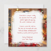 A Sweet Vintage Christmas Personalized シーズンカード (裏面)