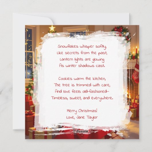 A Sweet Vintage Christmas Personalized シーズンカード (裏面)