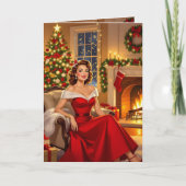 A Sweet Vintage Christmas Personalized シーズンカード (正面)