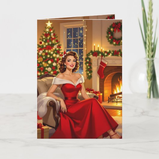 A Sweet Vintage Christmas Personalized シーズンカード (正面)