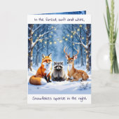 A Sweet Woodland Creatures Festive Christmas Poem カード (正面)