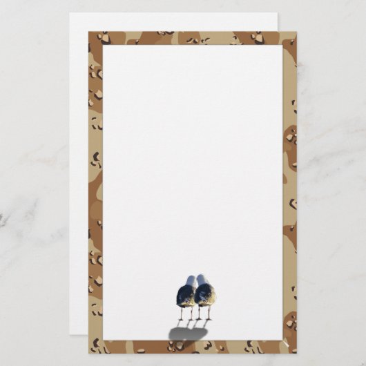 A Sweethearts Love Letter – カモフラージュハート 便箋 (正面/裏面)