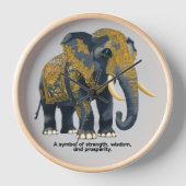 A symbol of strength, wisdom, and prosperity. 壁時計 (正面)