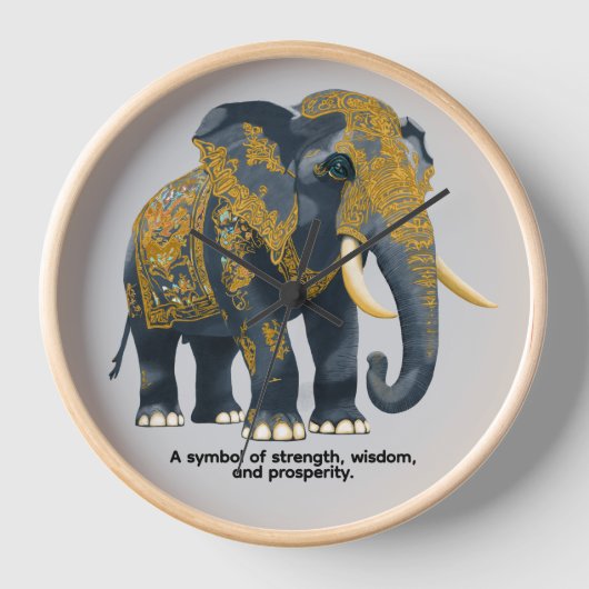 A symbol of strength, wisdom, and prosperity. 壁時計 (正面)