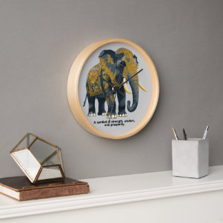 A symbol of strength, wisdom, and prosperity. 壁時計