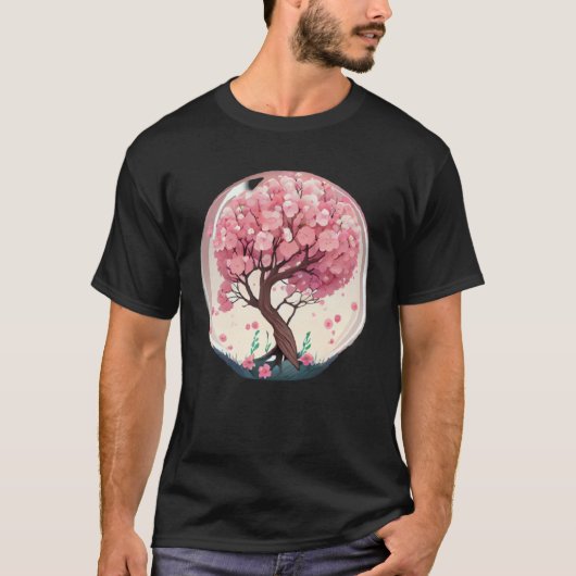 A Symbolic and Meaningful Pink Cherry Blossom Tree Tシャツ (正面)