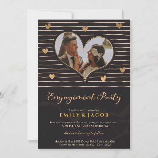 A Symphony of Love私たちの婚約お祝い 招待状 (正面)