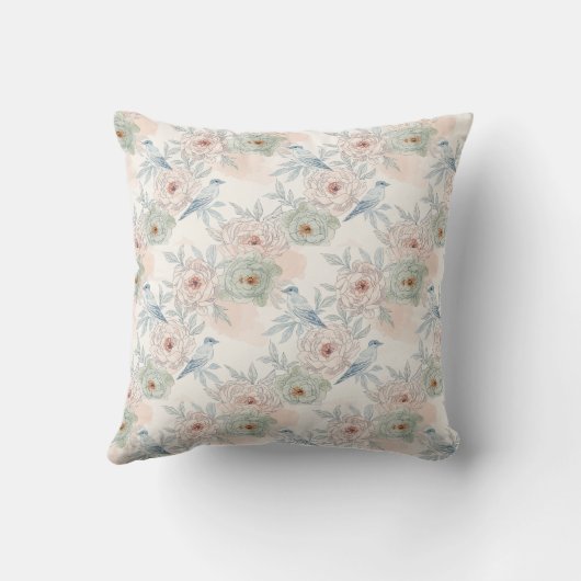 A symphony of song and petals pattern クッション (裏面)