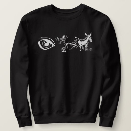 A** Tシャツを蹴る スウェットシャツ (デザイン正面)