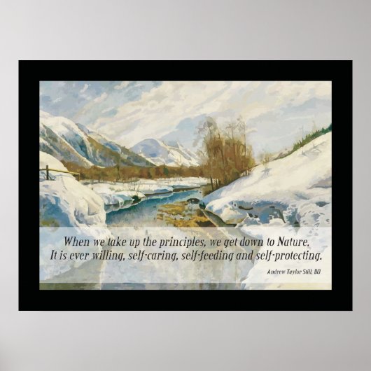 A.T.スティルによる骨痛自然引用文 ポスター (正面)